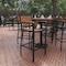 Flash Furniture Patio Bar Stool with Faux Teak Slats and Armrests XU-DG-HW6036B-ARM-GG - alternate 1